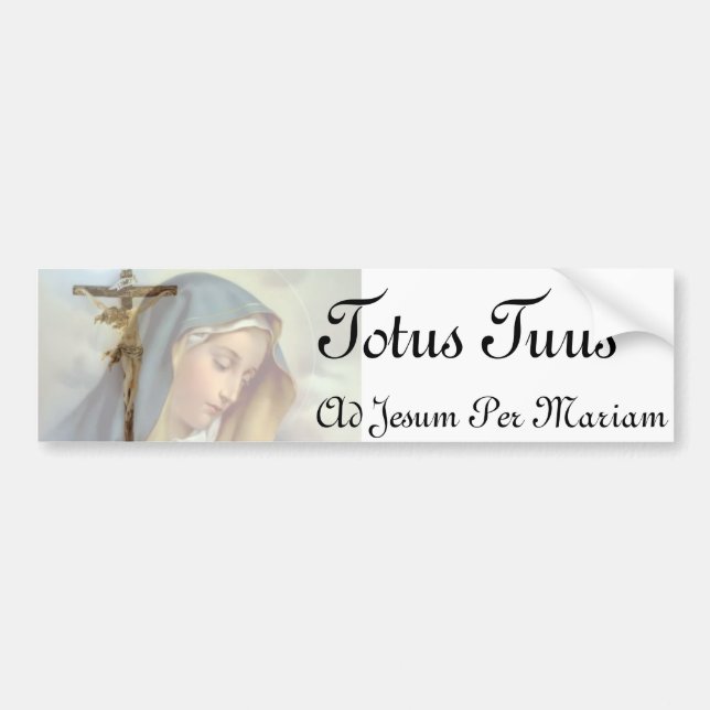 Adesivo Para Carro Totus Tuus Bumpersticker (Frente)