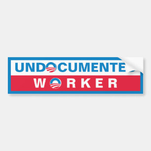 Adesivo Para Carro Trabalhador indocumentado de Obama