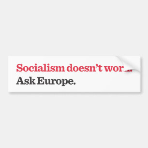 Adesivo Para Carro Trabalho de Does't do socialismo
