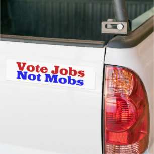 Adesivo Para Carro Trabalhos de Votação Não Mobs com texto azul ve