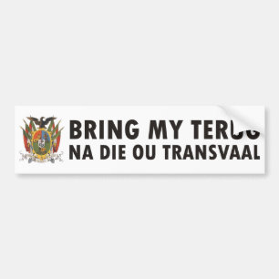 Adesivo Para Carro Traga meu na do terug morrem OU Transvaal
