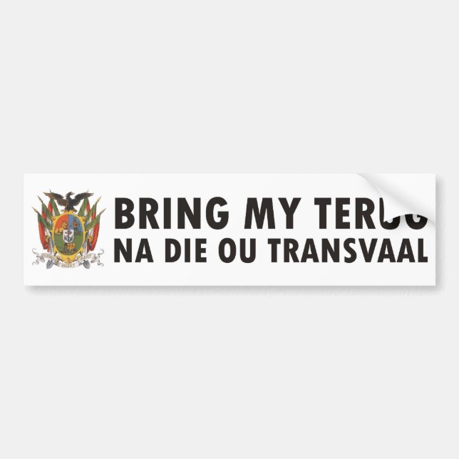 Adesivo Para Carro Traga meu na do terug morrem OU Transvaal (Frente)