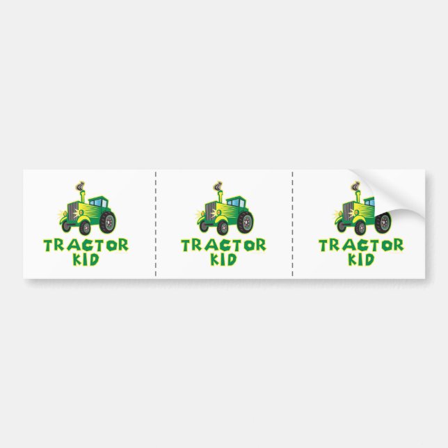 Adesivo Para Carro Trator Kid, Verde (Frente)
