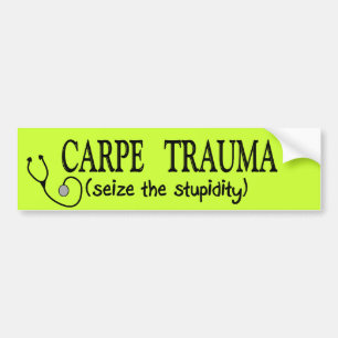 Adesivo Para Carro Traumatismo de Carpe (apreenda a estupidez)