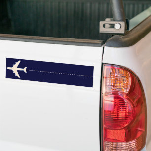 Adesivo Para Carro travel airplane with dotted line