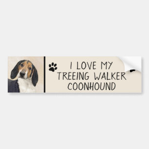 Adesivo Para Carro Tremendo a pintura de Walker Coonhound - Arte Orig