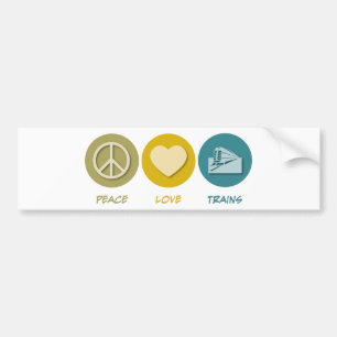 Adesivo Para Carro Trens do amor da paz