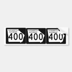Adesivo Para Carro TRÊS GA 400 "Alpharetta Autobahn"