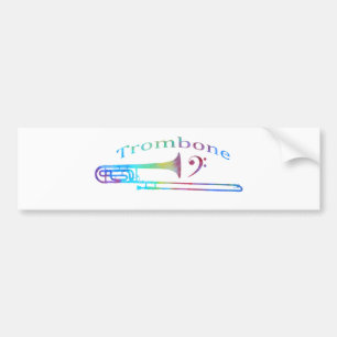 Adesivo Para Carro Trombone com Clef baixo