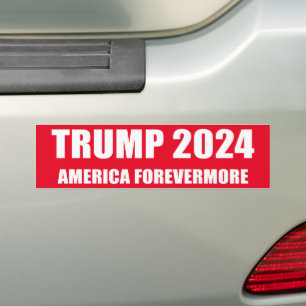 ADESIVO PARA CARRO TRUMP 2024 - AMERICA FOREVERMORE
