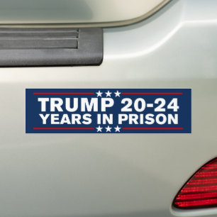Adesivo Para Carro Trump 2024 Anos Na Prisão O Bloqueou Anti-Trump