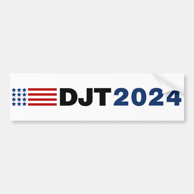 Adesivo Para Carro Trump 2024 DJT (Frente)