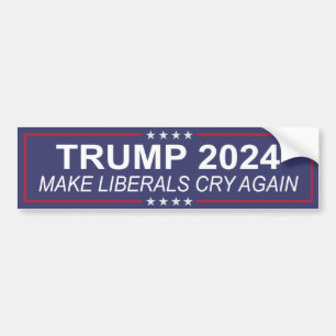 Adesivo Para Carro Trump 2024 Faz Liberais Chorar De Novo