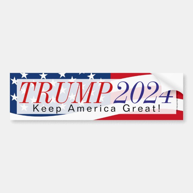 Adesivo Para Carro Trump 2024 Keep America Excelente #KAG Bumper Stic (Frente)