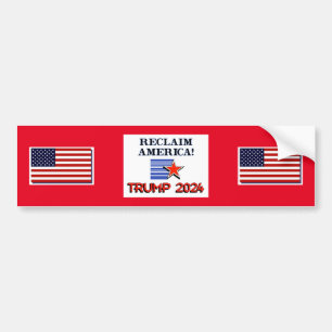 Adesivo Para Carro Trump 2024 Reclaim America Bumper Sticker