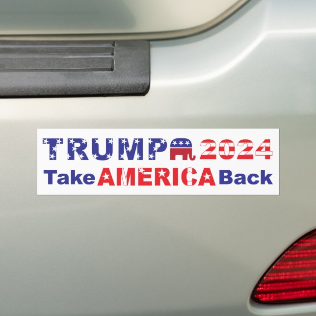 Adesivo Para Carro TRUMP 2024 Recupere a AMÉRICA (No carro)