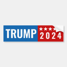 Trump 2024 Red and Blue w/Stars