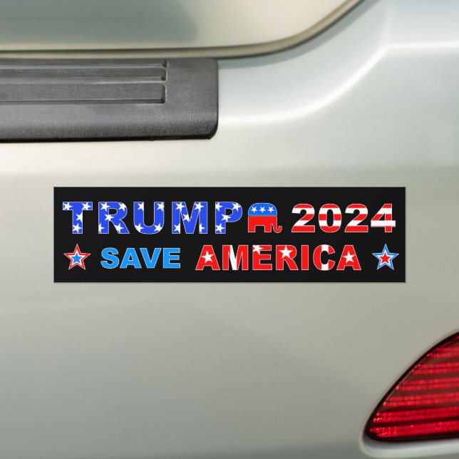 ADESIVO PARA CARRO TRUMP 2024 SALVE AMÉRICA (No carro)