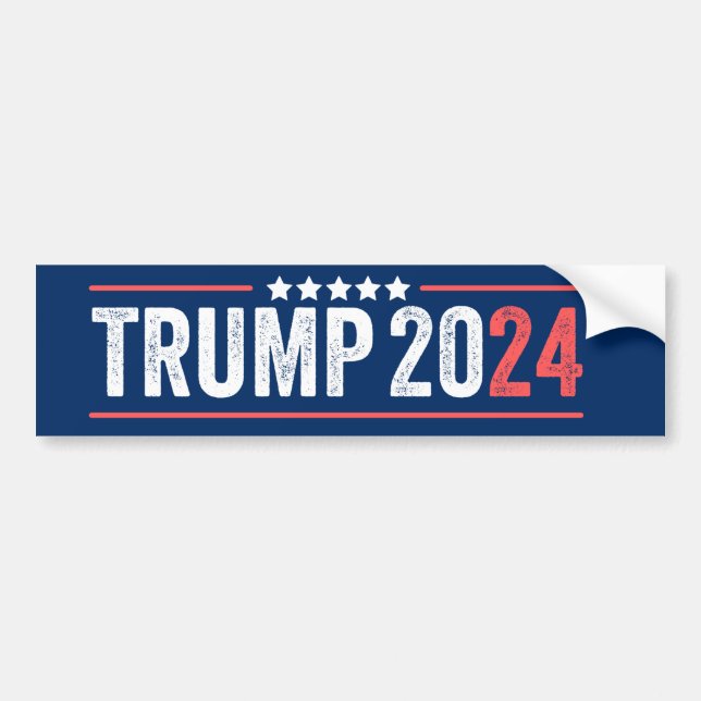 Adesivo Para Carro trump 2024, trump 2024 o retorno, biden não é meu (Frente)