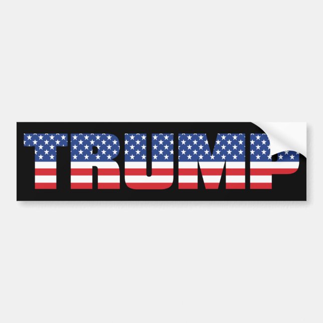 Adesivo Para Carro Trump American Flag Trump 2024 (Frente)