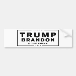 Adesivo Para Carro Trump Brandon 2024™ Eletion Bumper Sticker Black