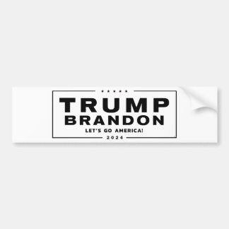 Adesivo Para Carro Trump Brandon 2024™ Eletion Bumper Sticker Black