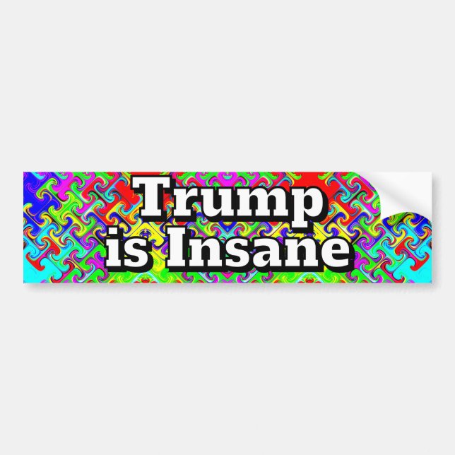 Adesivo Para Carro Trump é Louco  (Frente)