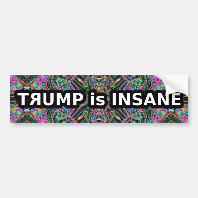 Adesivo Para Carro Trump é louco (Frente)