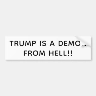 Adesivo Para Carro Trump é um Demônio do Inferno Hankamer Artjunkhaus