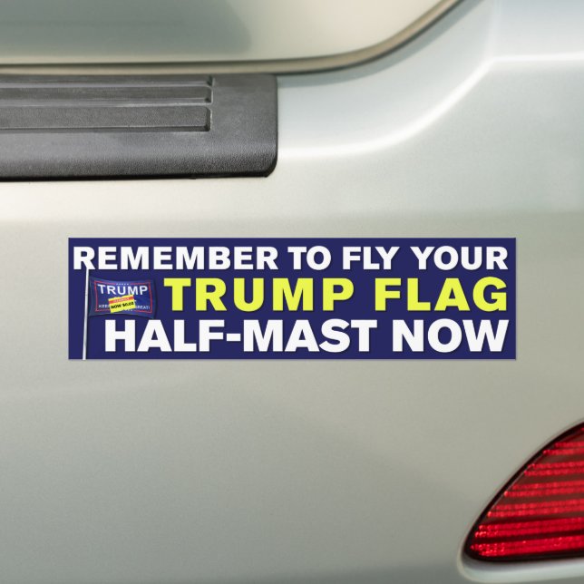 Adesivo Para Carro Trump Flag Half-Mast Trump Perdeu Anti-Trump (No carro)