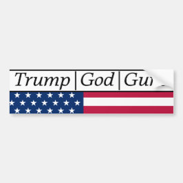 Adesivo Para Carro Trump God Guns American Flag