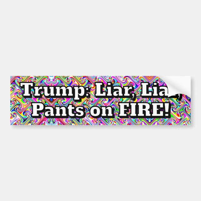 Adesivo Para Carro Trump: Liar, Liar, Pants on FIRE! (Frente)