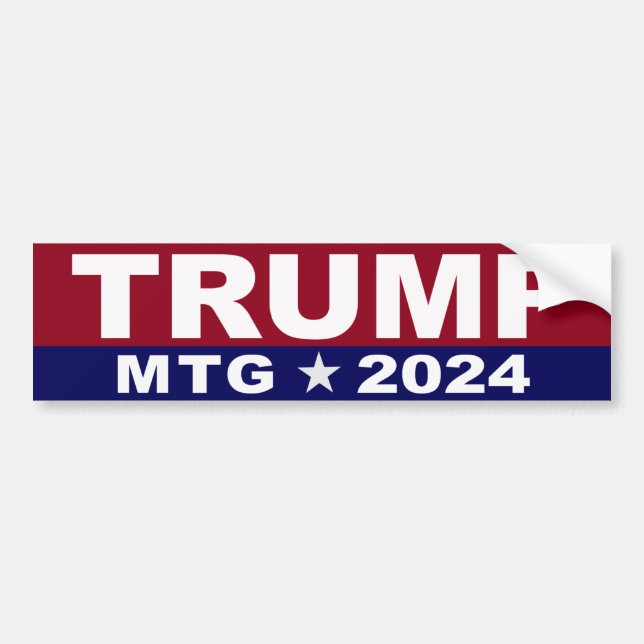 Adesivo Para Carro Trump MTG Marjorie Taylor Greene 2024 (Frente)