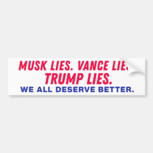 Adesivo Para Carro Trump Musk Vance Mentem Nós, o Povo, Merecemos Mel