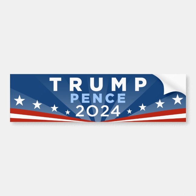 Adesivo Para Carro Trump Pence 2024 (Frente)