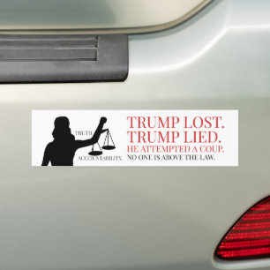 Adesivo Para Carro Trump Perdeu Ninguém Morreu Acima da Lei