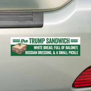 Adesivo Para Carro Trump Sandwich White Bread Cheio De Baloney