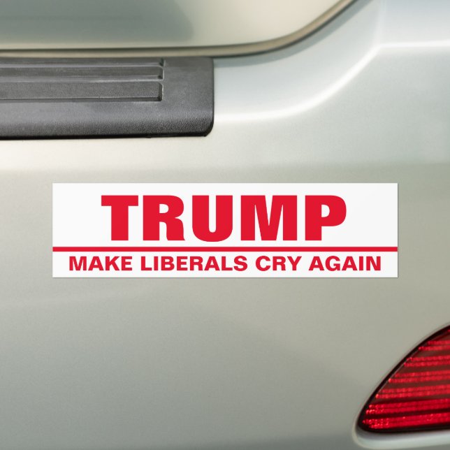 Adesivo Para Carro Trump Torna Liberal Chorar De Novo A Eleição Do Pr (No carro)
