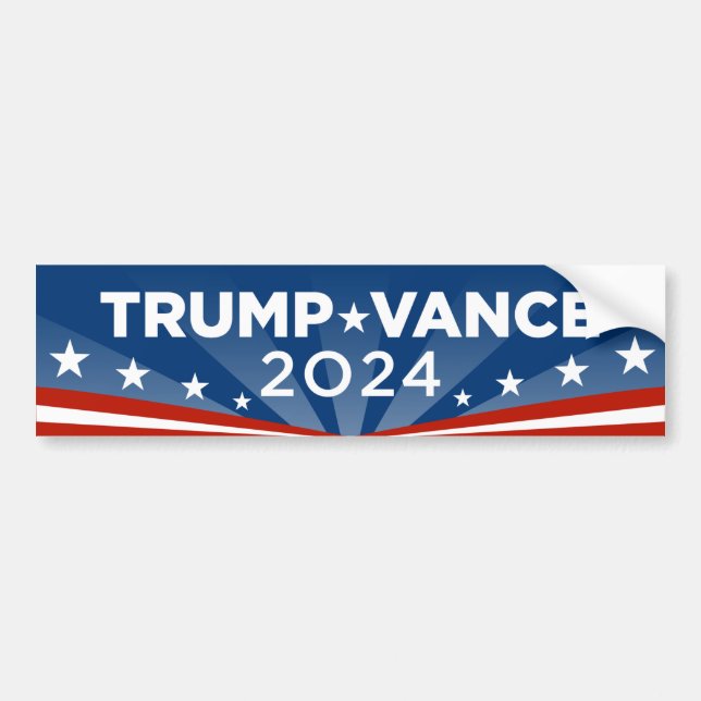 Adesivo Para Carro Trump Vance 2024 (Frente)
