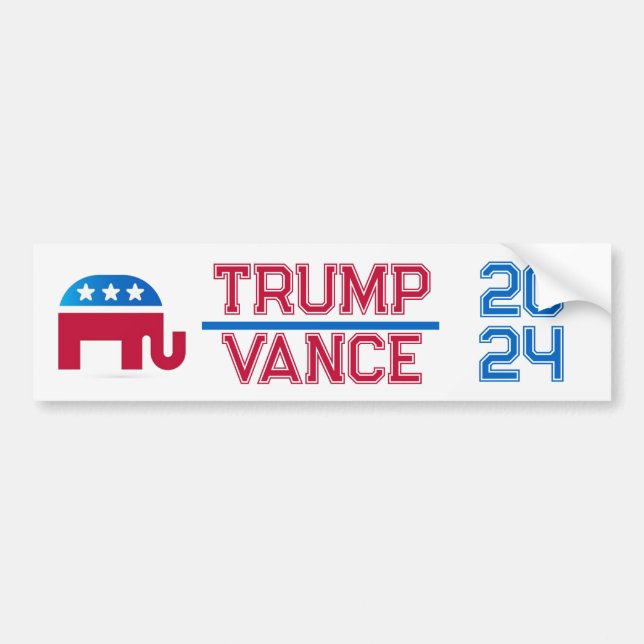 Adesivo Para Carro Trump Vance 2024 (Frente)