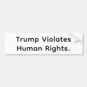 Adesivo Para Carro Trump Viola os Direitos Humanos Hankamer Artjunkha