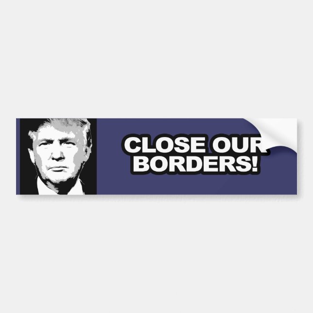 Adesivo Para Carro Trumpersticker - Feche nossas bordas -.png (Frente)