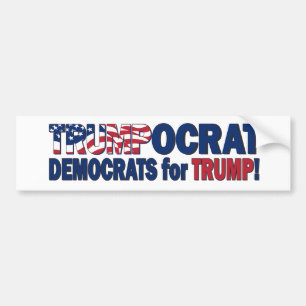 Adesivo Para Carro Trumpocrat - Democratas para Trump