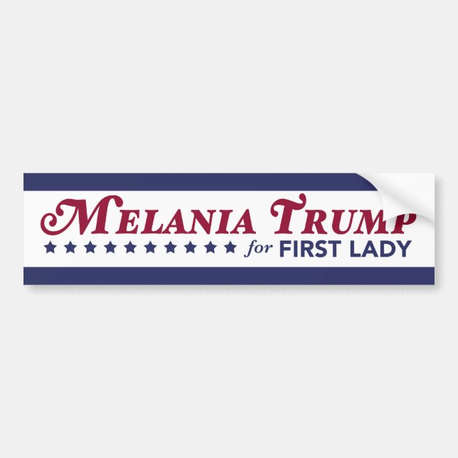 Adesivo Para Carro Trunfo de Melania para a primeira senhora Donald (Frente)