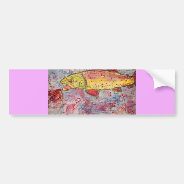 Adesivo Para Carro Truta Arco-Íris (Frente)