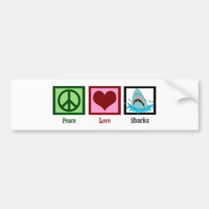 Adesivo Para Carro Tubarões do amor da paz