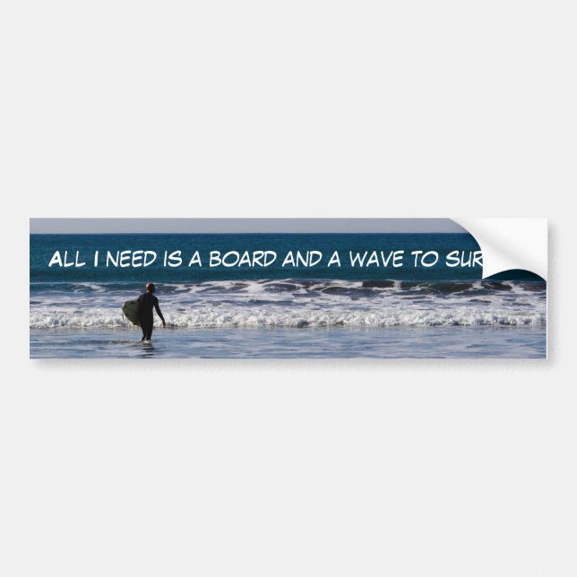 Adesivo Para Carro Tudo o que preciso de Surf (Frente)