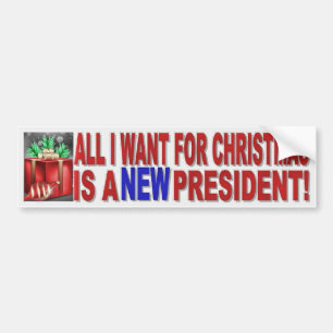 ADESIVO PARA CARRO TUDO QUE EU QUERO PARA O NATAL É UM PRESIDENTE