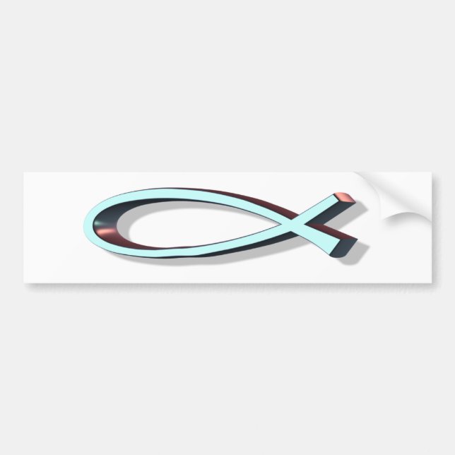 Adesivo Para Carro Turquesa de ICHTUS 3D (Frente)