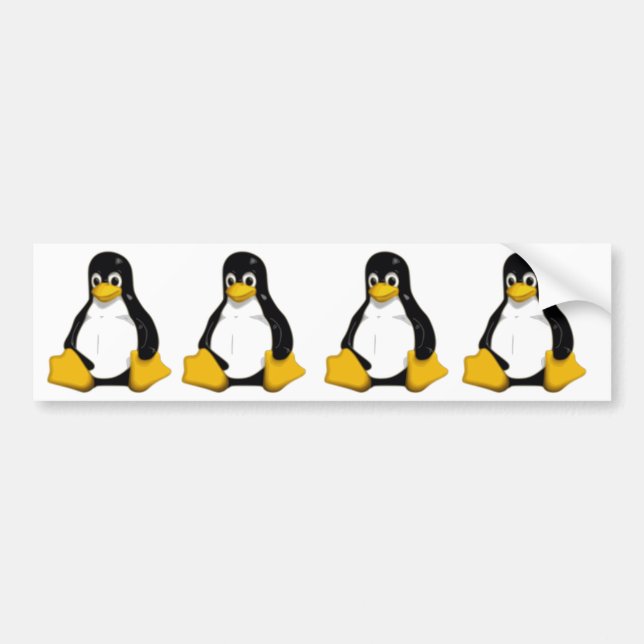 Adesivo Para Carro tux o pinguim do logotipo do linux (Frente)